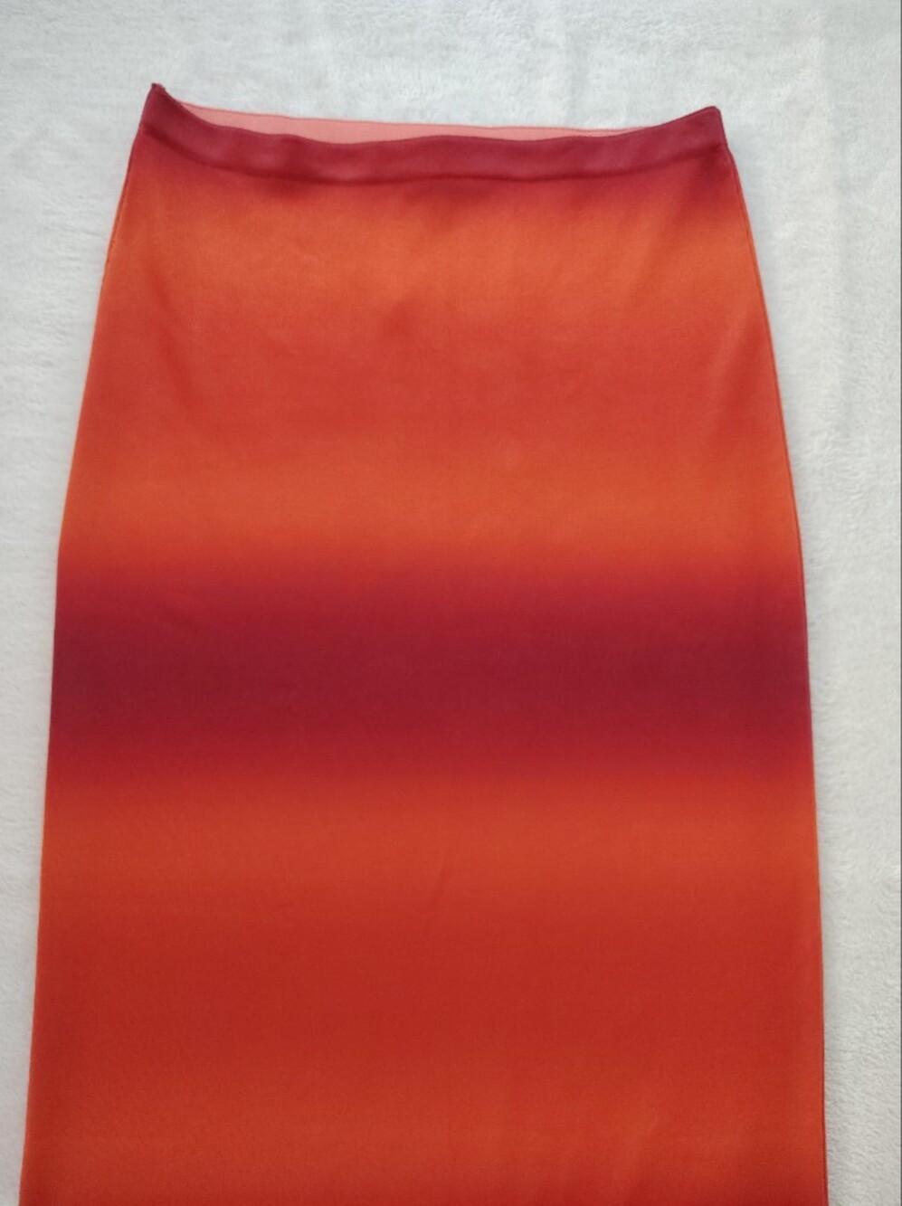 Zara Ombre Red to Orange Pencil Skirt